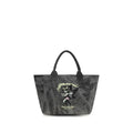 Ganni Gray Cotton Shoulder Bag