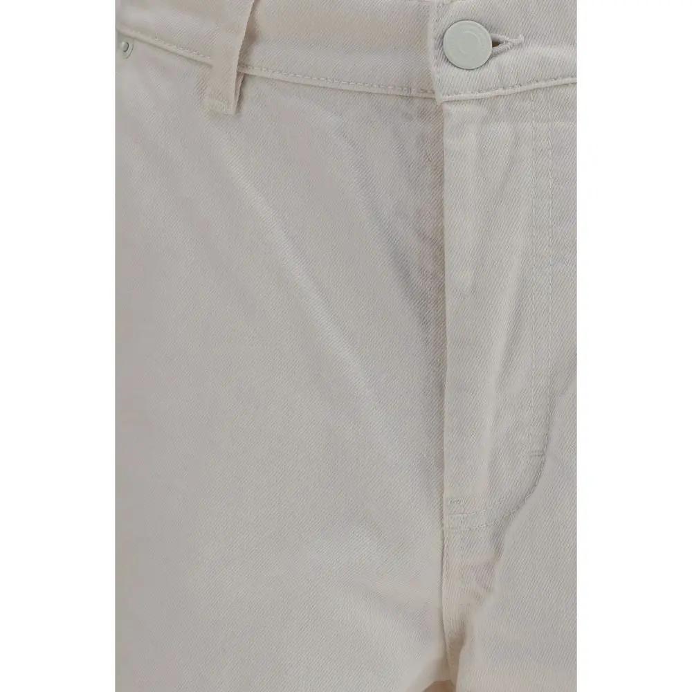 Ami Paris White Cotton Bermuda Shorts