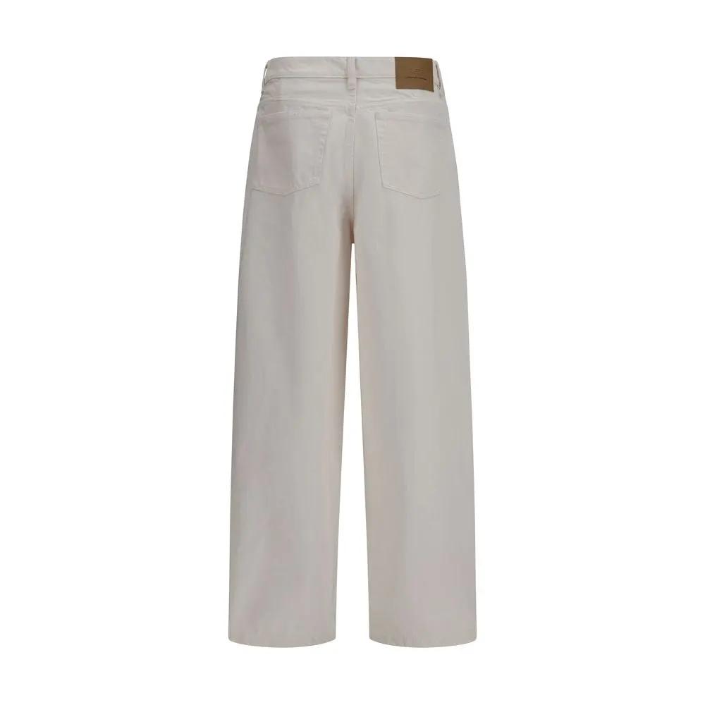 Ami Paris White Cotton Jeans Denim