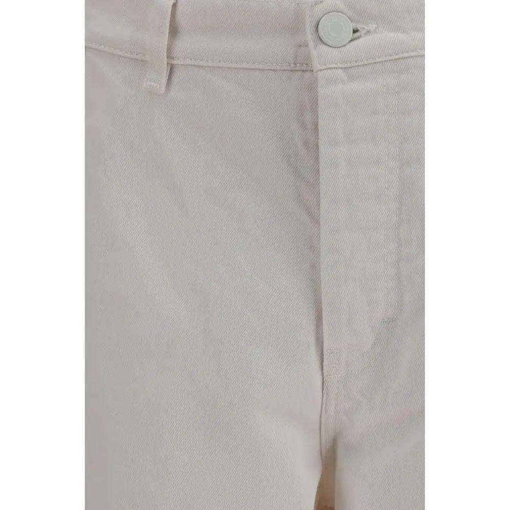 Ami Paris White Cotton Jeans Denim
