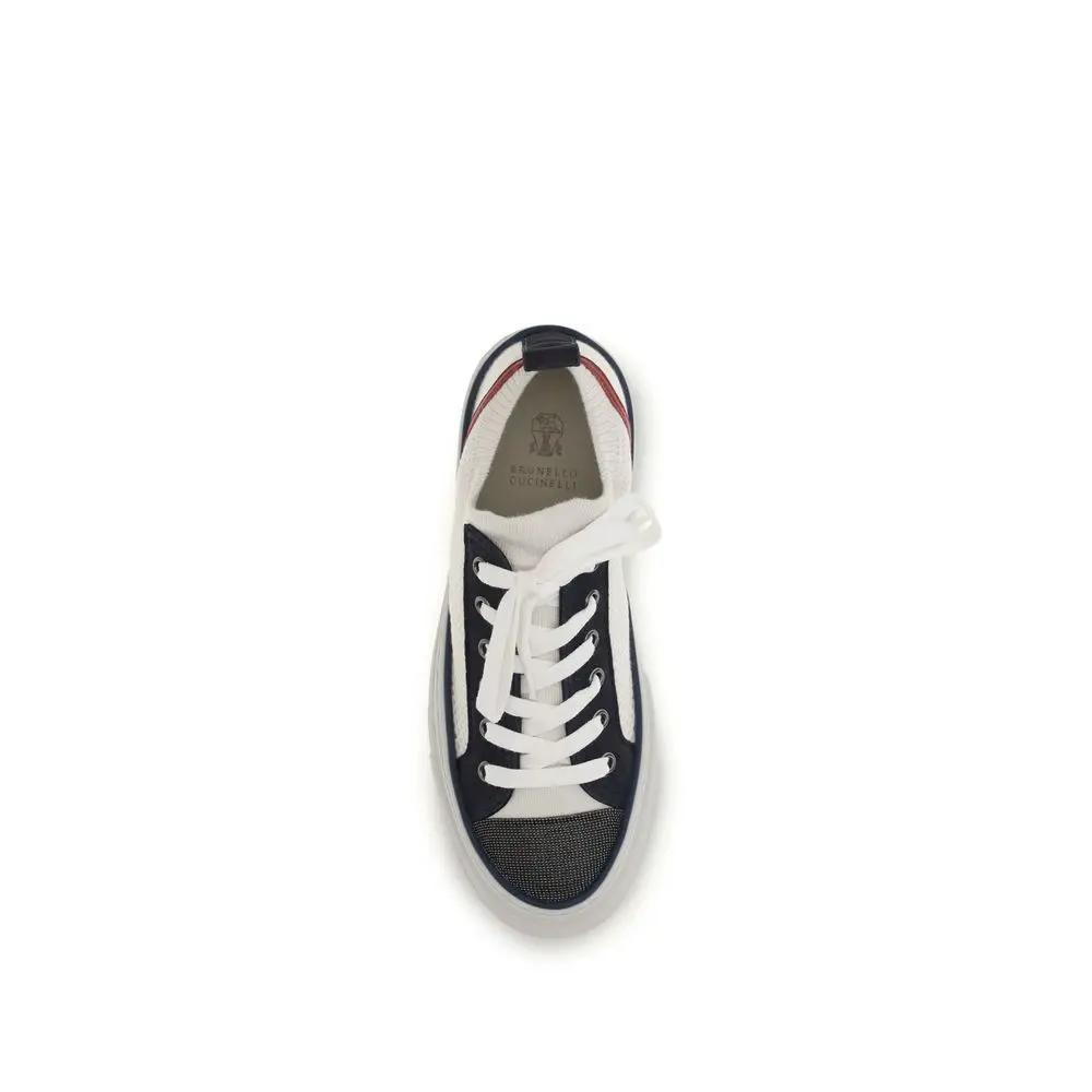 Brunello Cucinelli Multicolor Cotton Low Top Sneakers