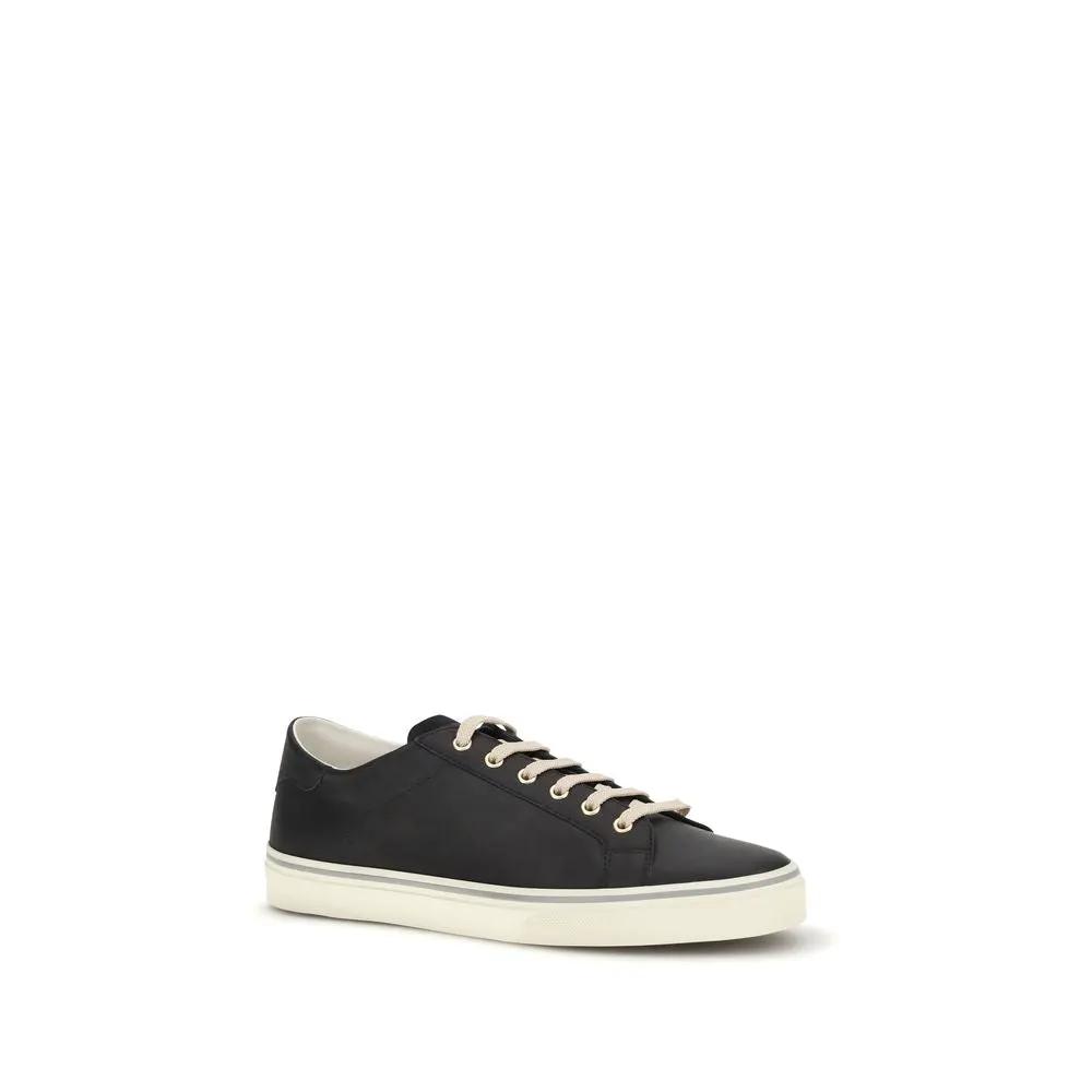 Baskets basses Brunello Cucinelli Bos Taurus en cuir de veau noir