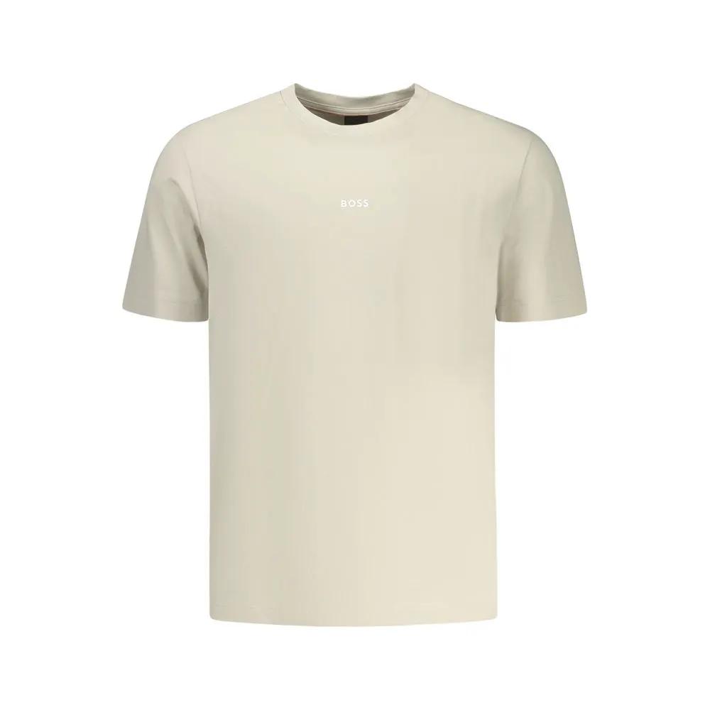 Hugo Boss Beige Cotton Men T-Shirt