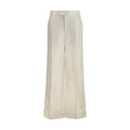 Brunello Cucinelli Pantalon décontracté en soie beige