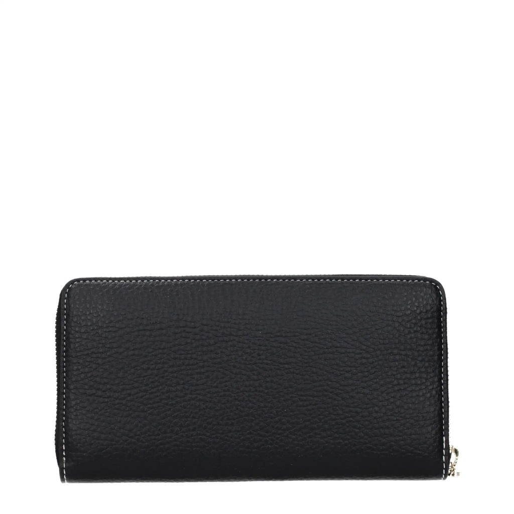 Portefeuille en cuir noir Stella McCartney