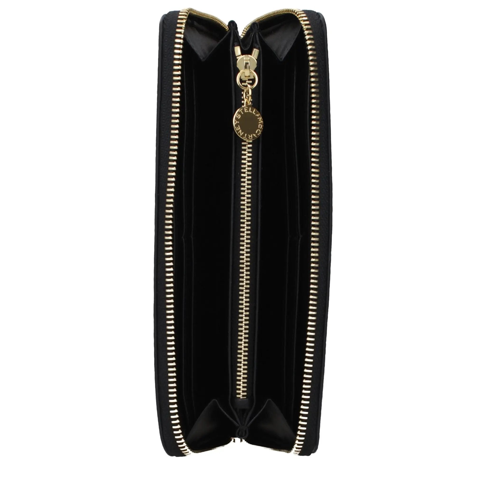 Portefeuille en cuir noir Stella McCartney
