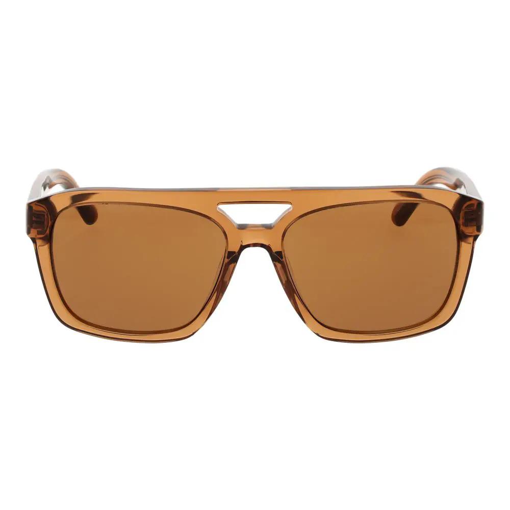 Lunettes de soleil en plastique marron GCDS