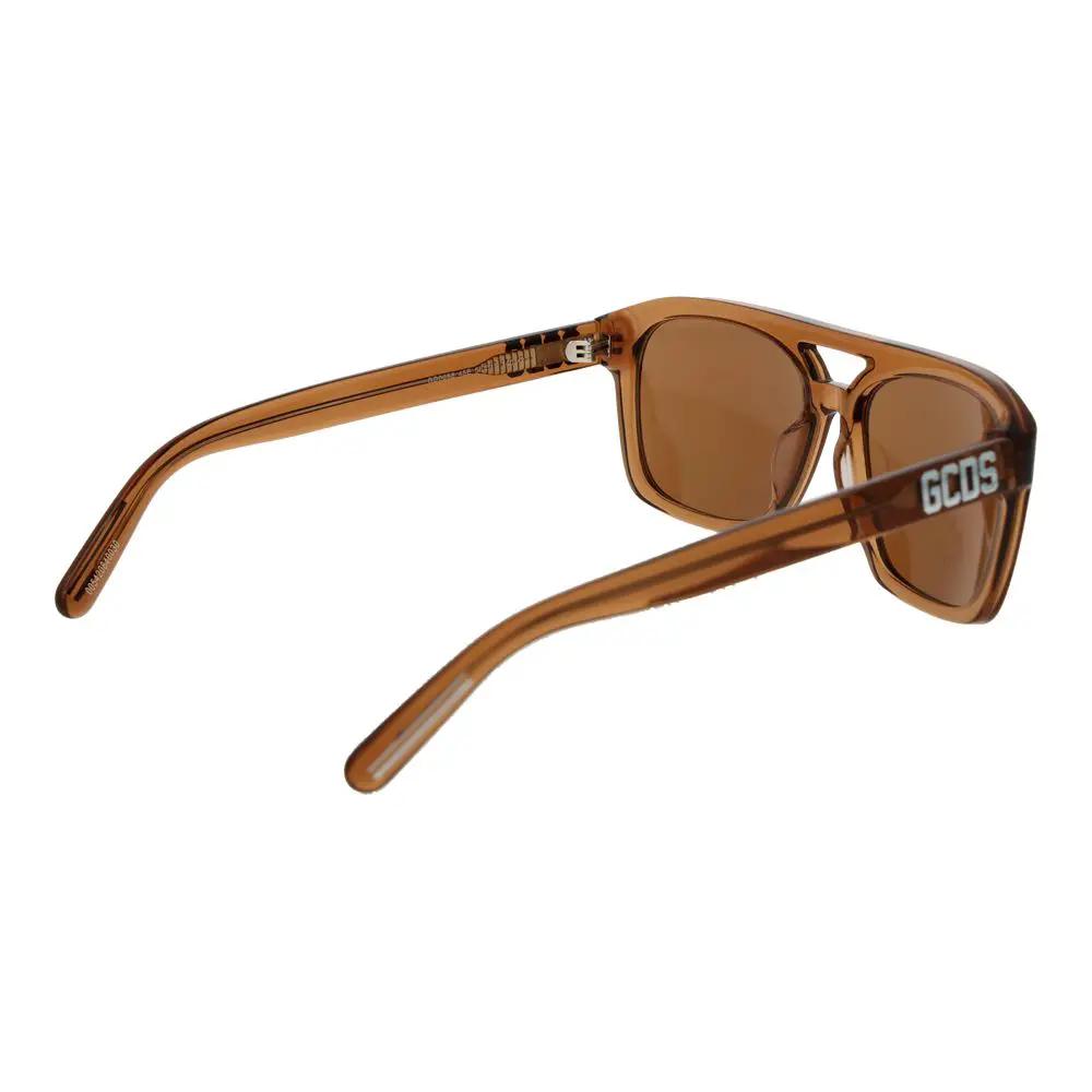 Lunettes de soleil en plastique marron GCDS
