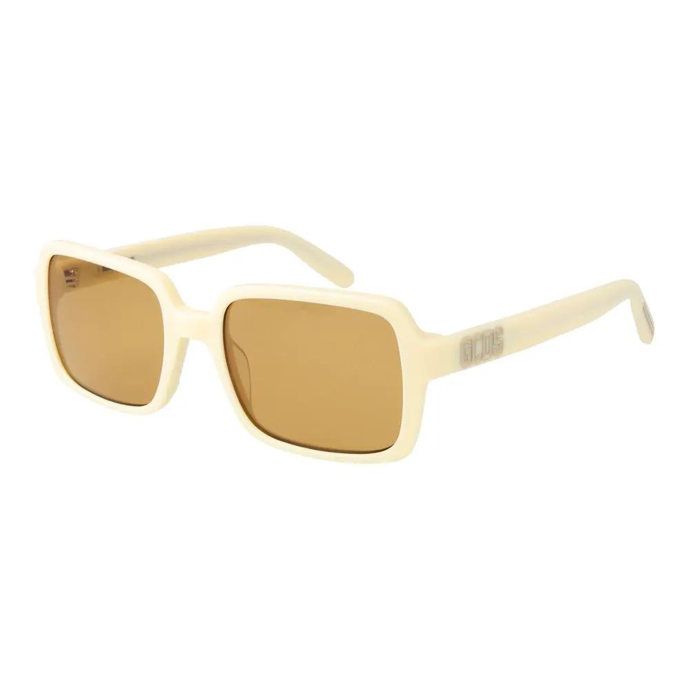 Lunettes de soleil en plastique beige GCDS