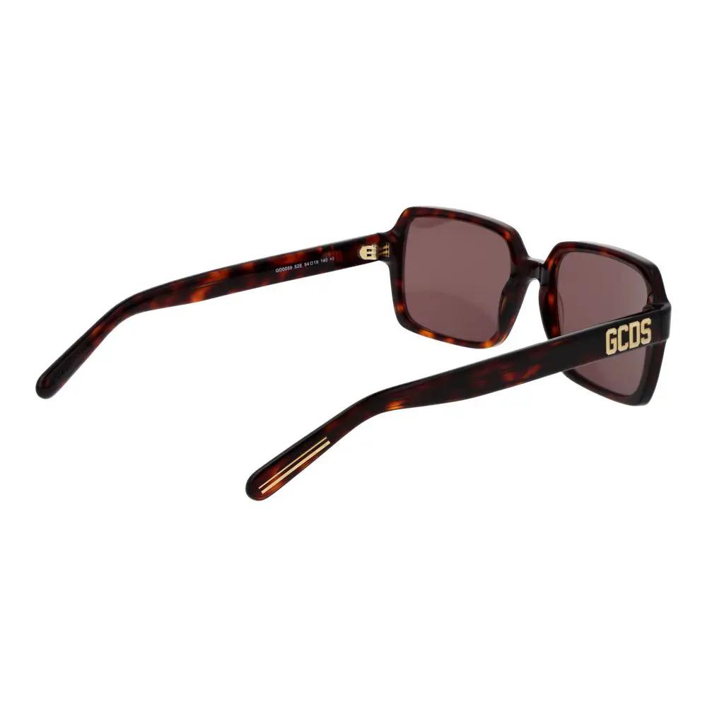 Lunettes de soleil en plastique marron GCDS