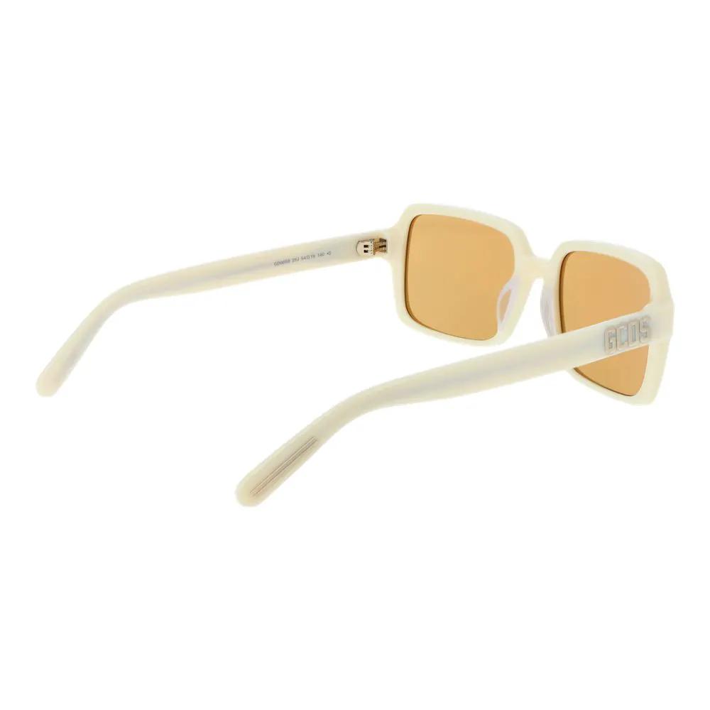 Lunettes de soleil en plastique beige GCDS