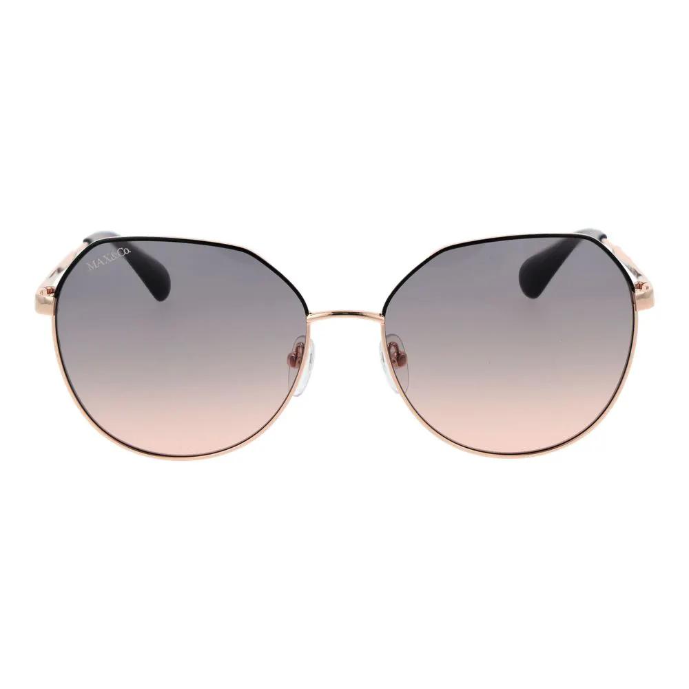 Lunettes de soleil Max & Co en métal or rose et plastique