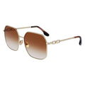 Lunettes de soleil Victoria Beckham en métal doré