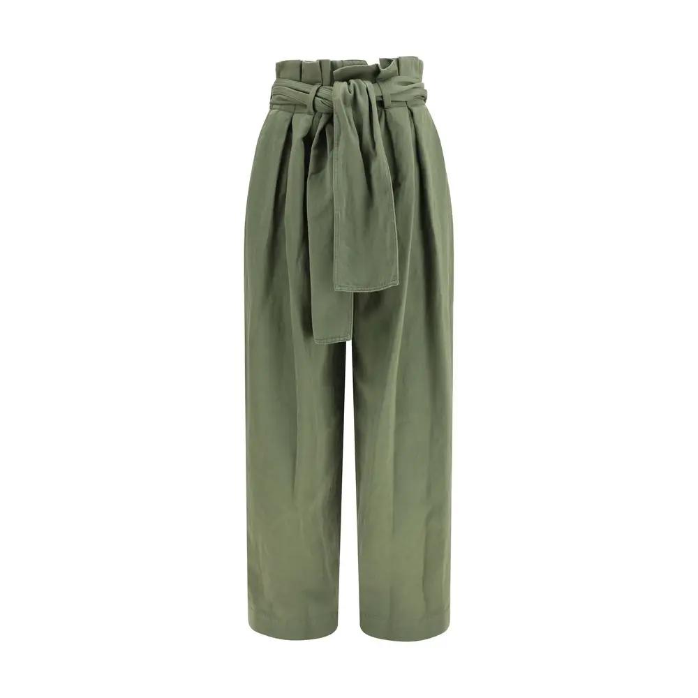 Pantalon décontracté bicolore en coton Balmain