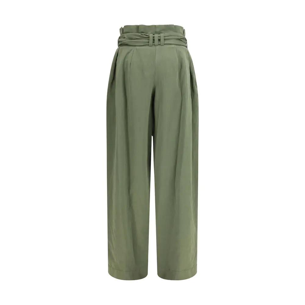 Pantalon décontracté bicolore en coton Balmain