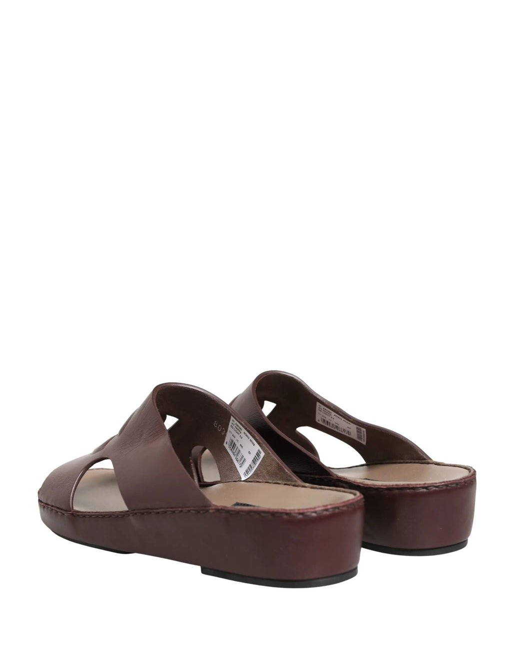 Chaussures sandales Dolce & Gabbana en cuir bordeaux à découpes avec logo DG