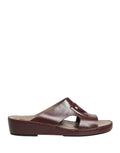 Chaussures sandales Dolce & Gabbana en cuir bordeaux à découpes avec logo DG