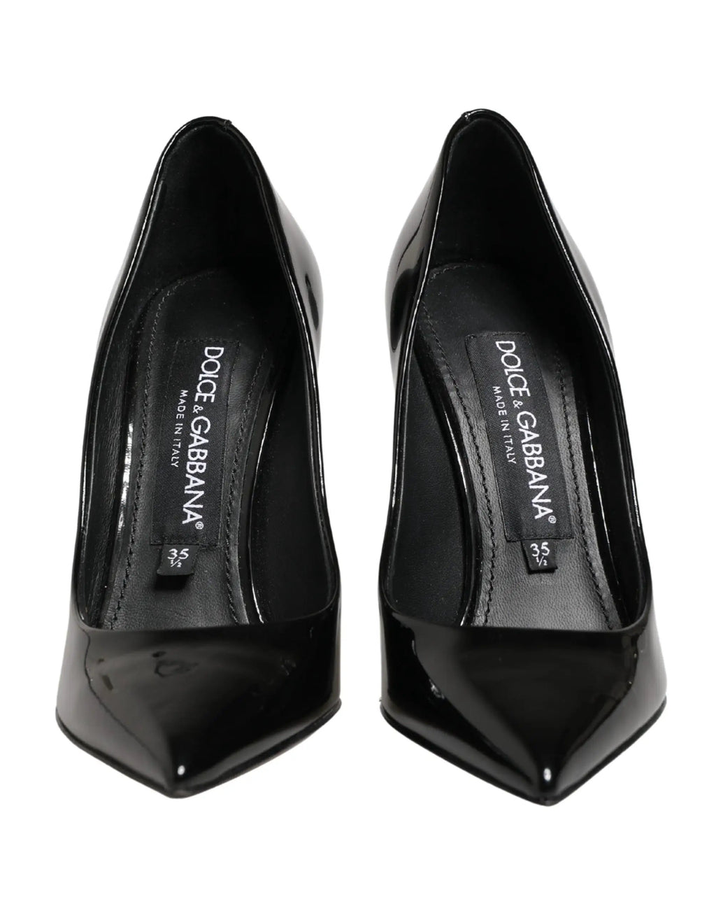 Escarpins à talons aiguilles en cuir de veau noir Dolce &amp; Gabbana