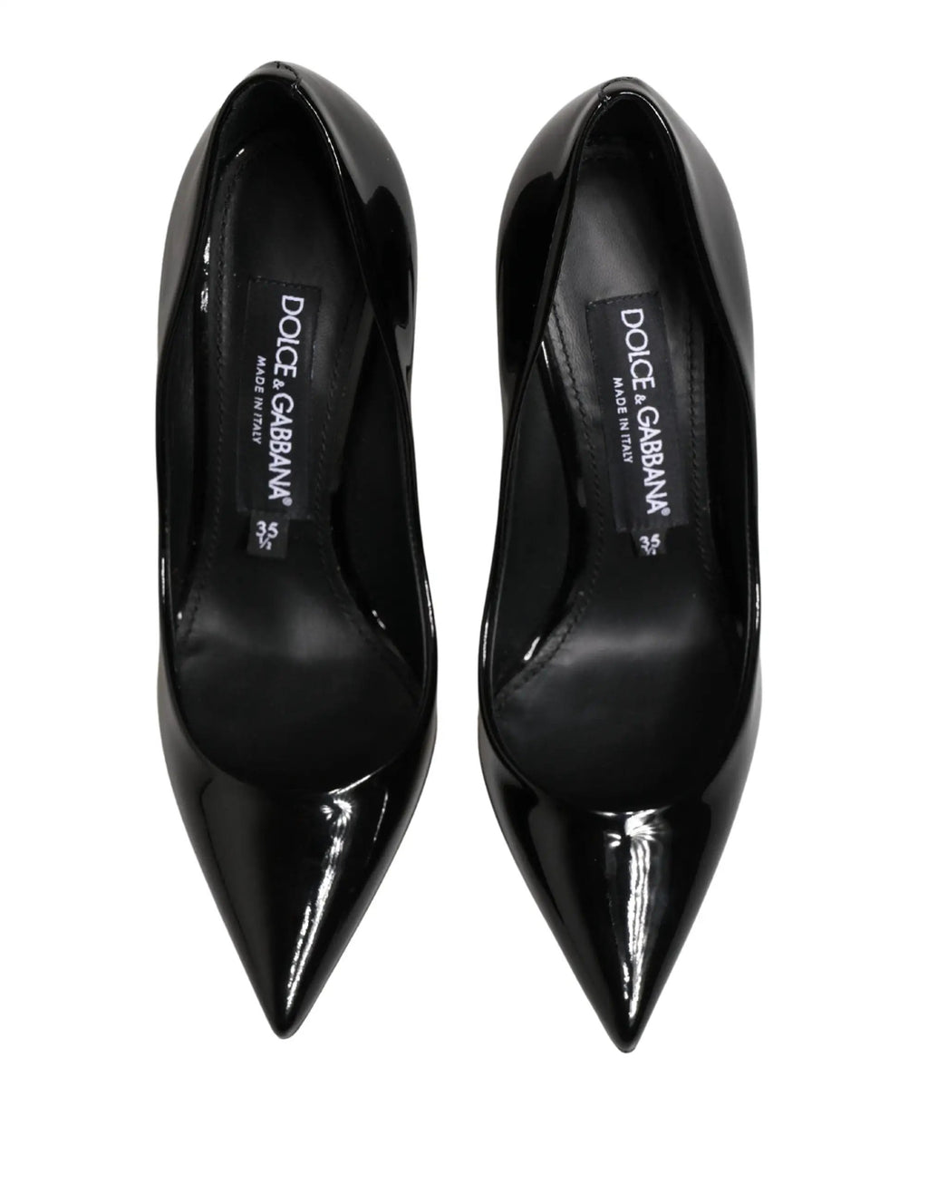 Escarpins à talons aiguilles en cuir de veau noir Dolce &amp; Gabbana