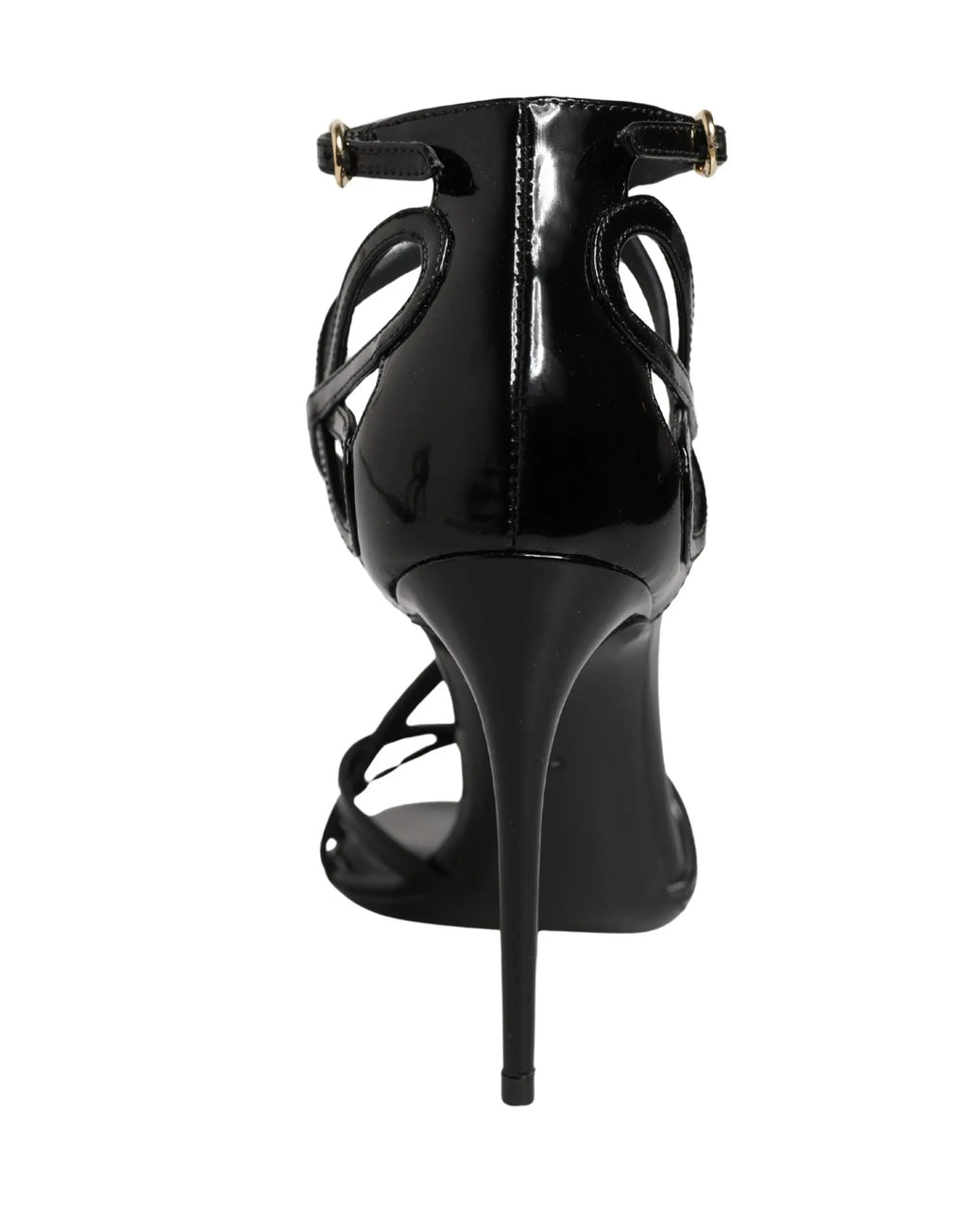 Sandales à talons aiguilles Dolce & Gabbana en cuir noir