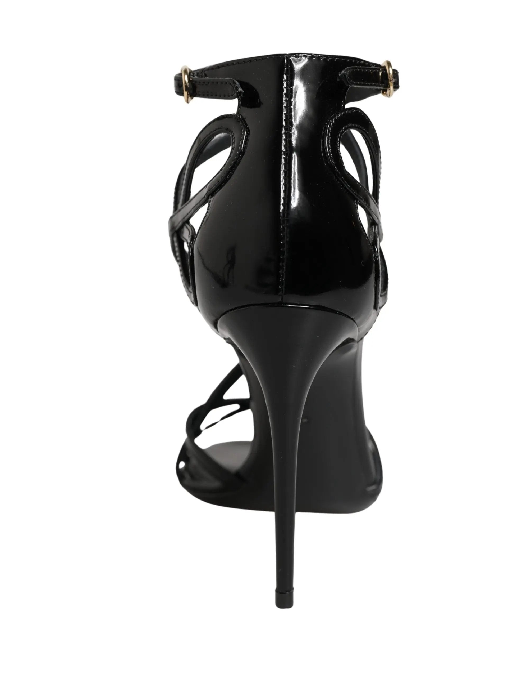 Sandales à talons aiguilles Dolce & Gabbana en cuir noir