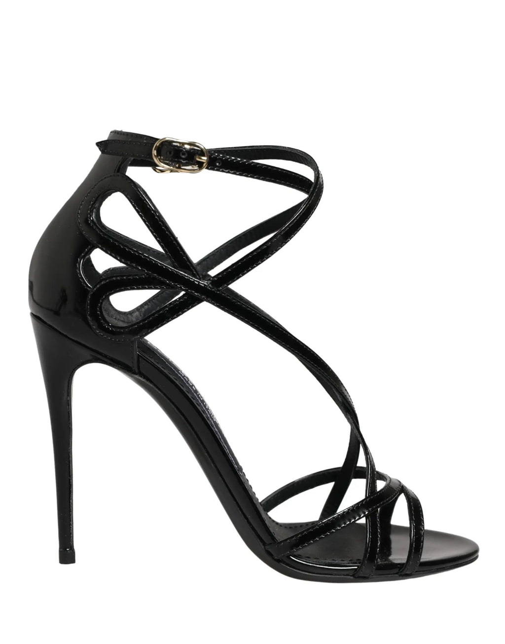 Sandales à talons aiguilles Dolce & Gabbana en cuir noir