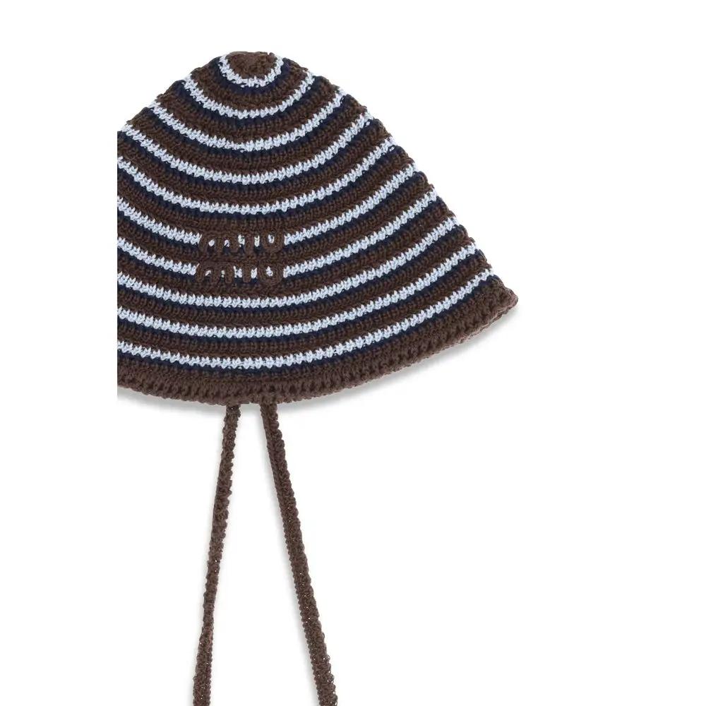 Miu Miu Brown Cotton Sunhat