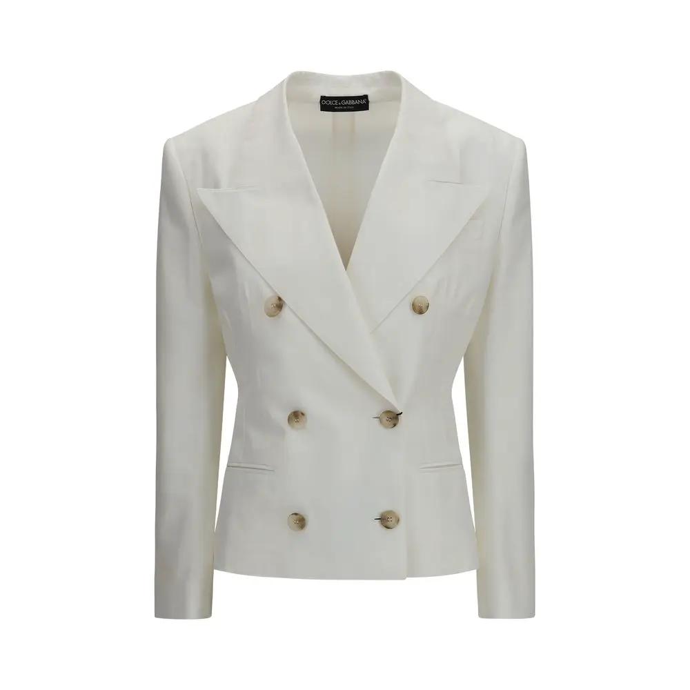 Blazer en coton blanc Dolce & Gabbana