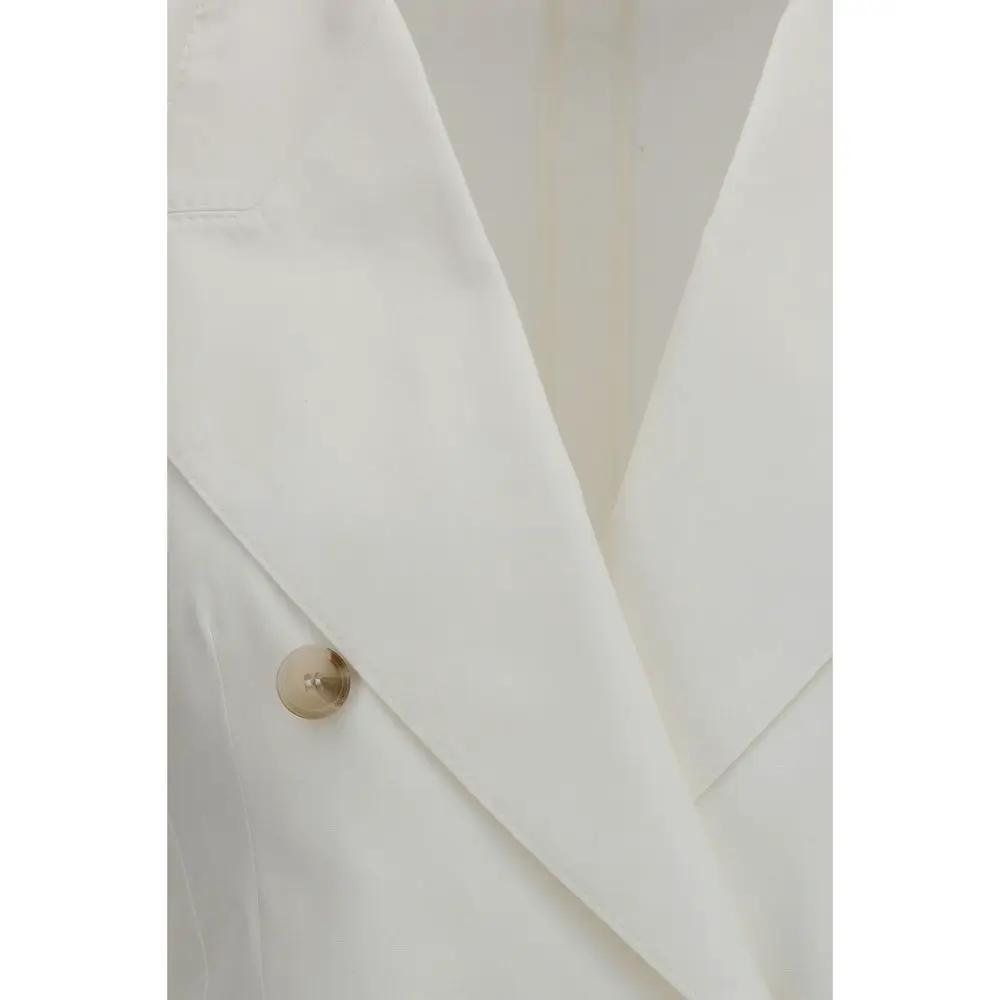 Dolce & Gabbana White Cotton Blazer