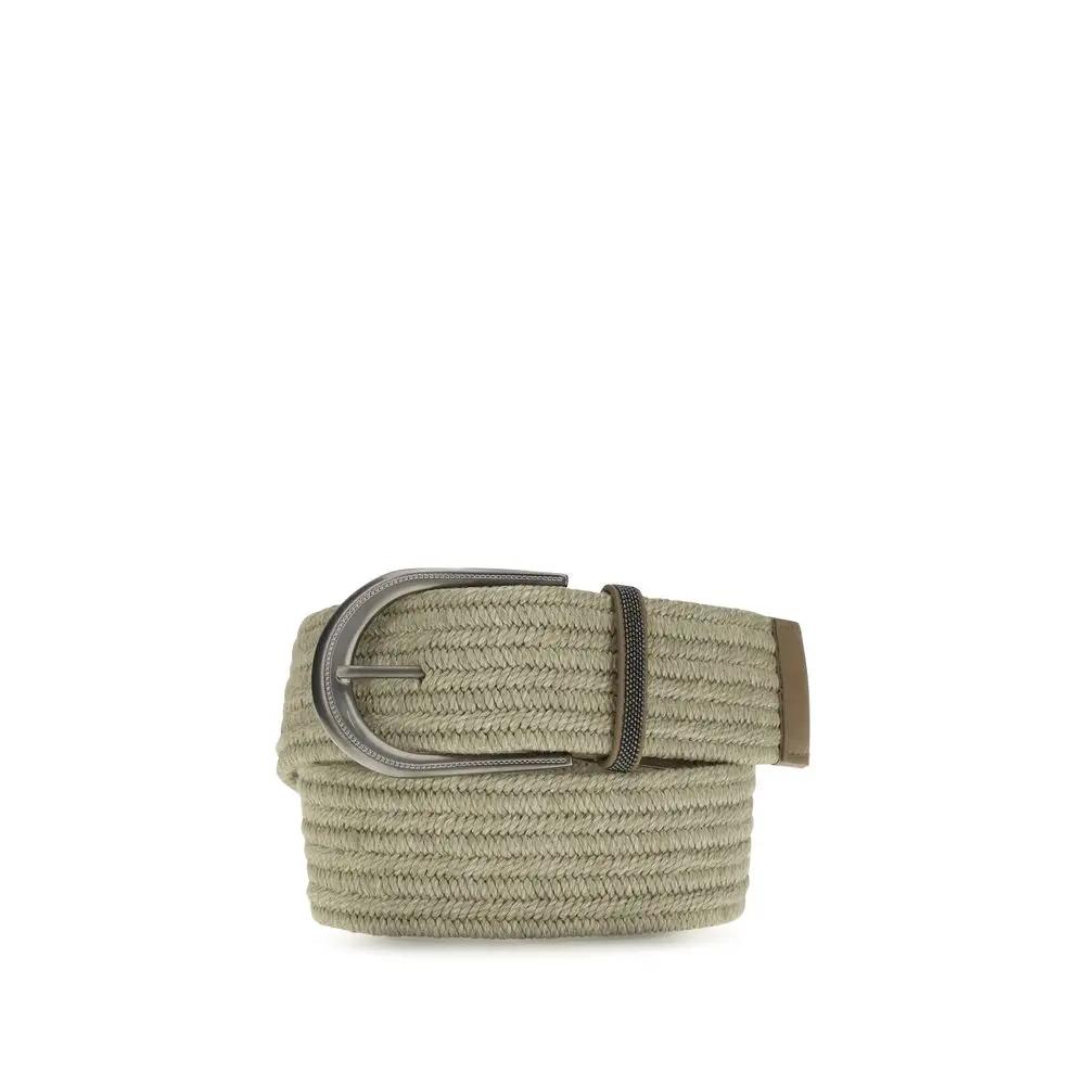 Brunello Cucinelli Ceinture classique en lin beige