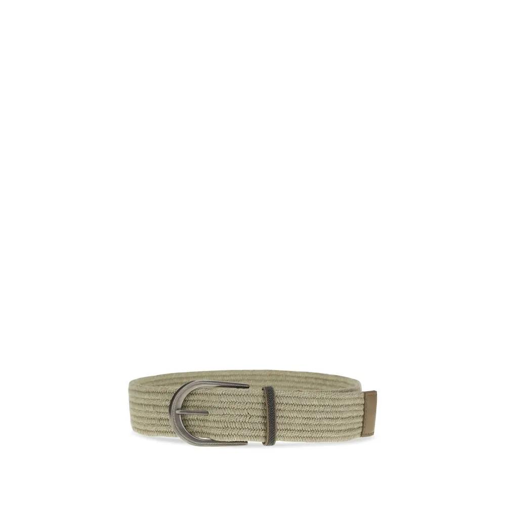 Brunello Cucinelli Ceinture classique en lin beige