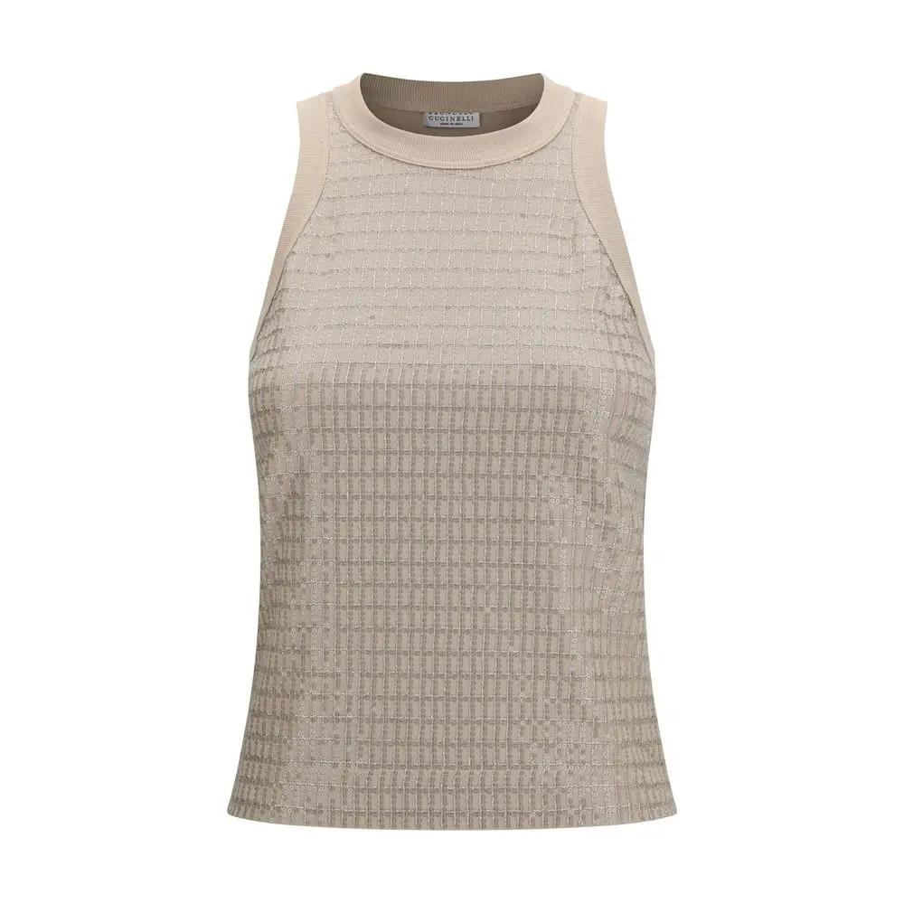 Brunello Cucinelli T-shirt en coton beige