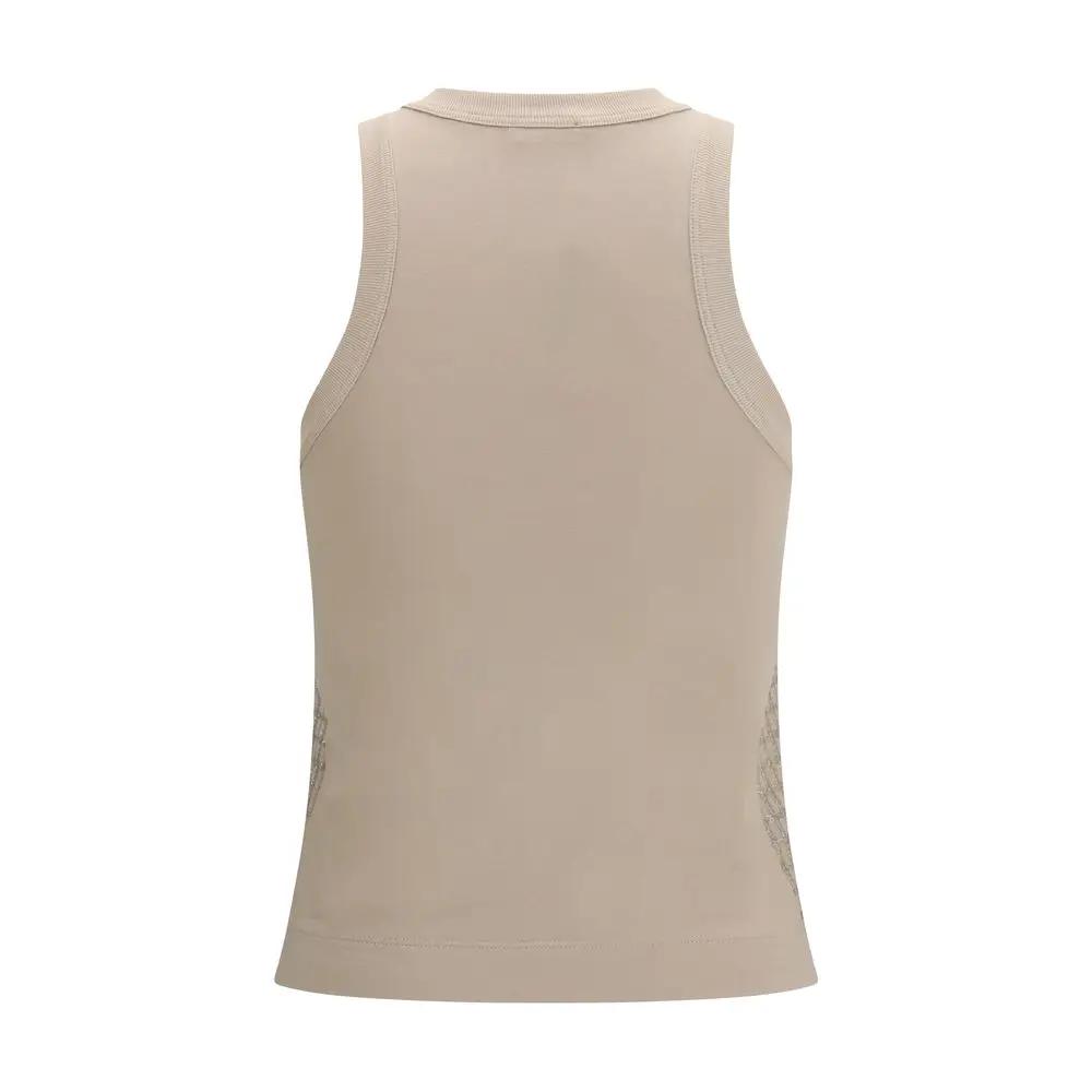 Brunello Cucinelli T-shirt en coton beige