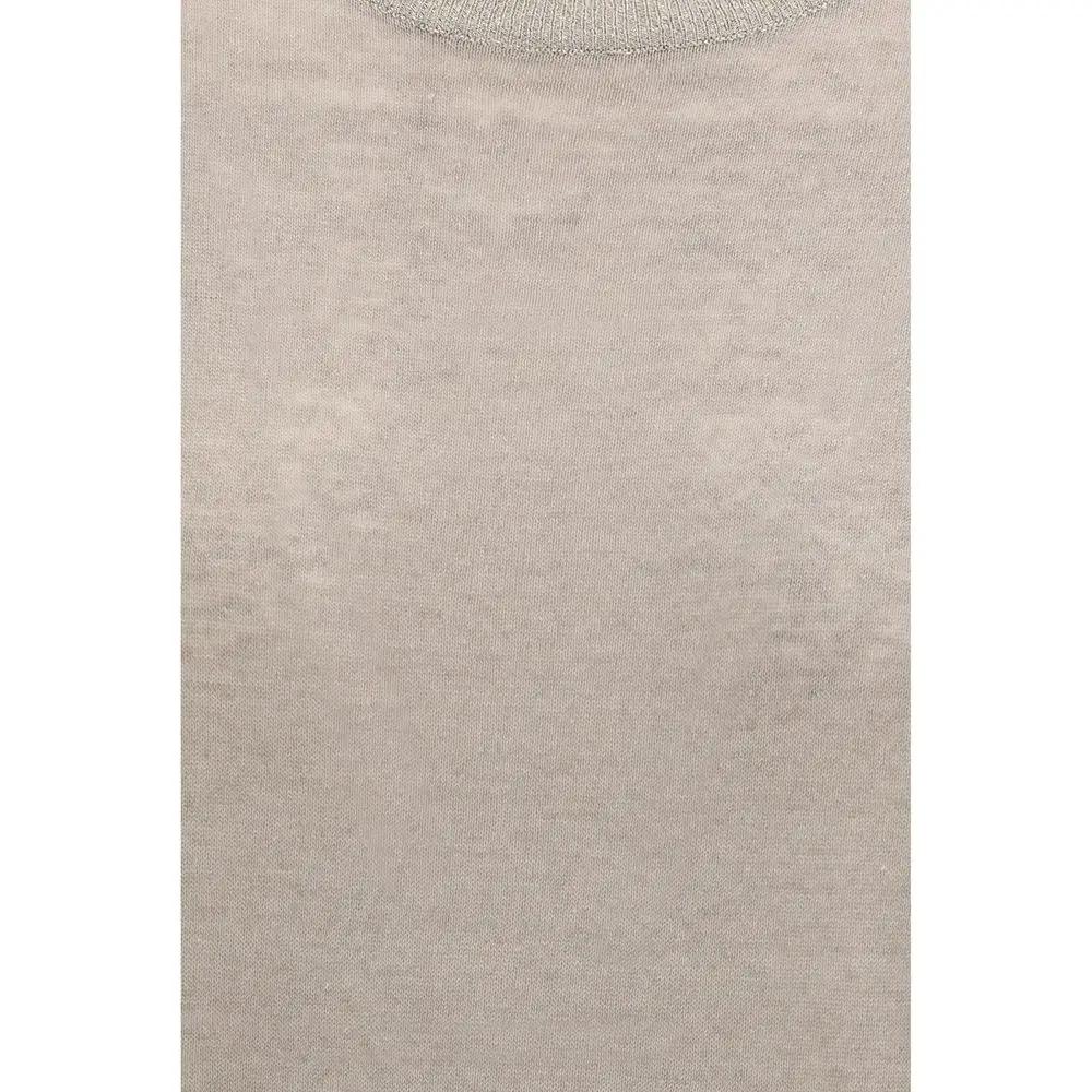 Brunello Cucinelli T-shirt en lin beige