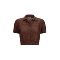 Chemise à manches courtes en lin Bordeaux Brunello Cucinelli