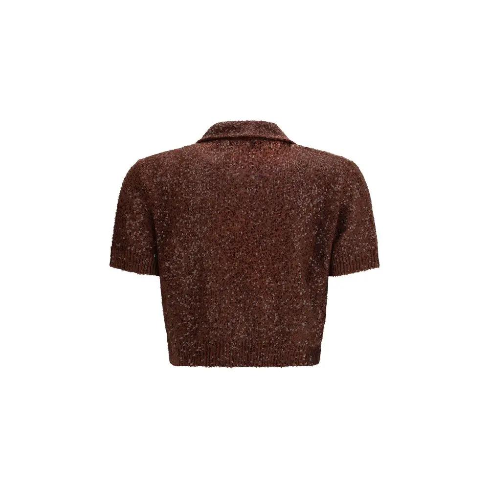 Chemise à manches courtes en lin Bordeaux Brunello Cucinelli