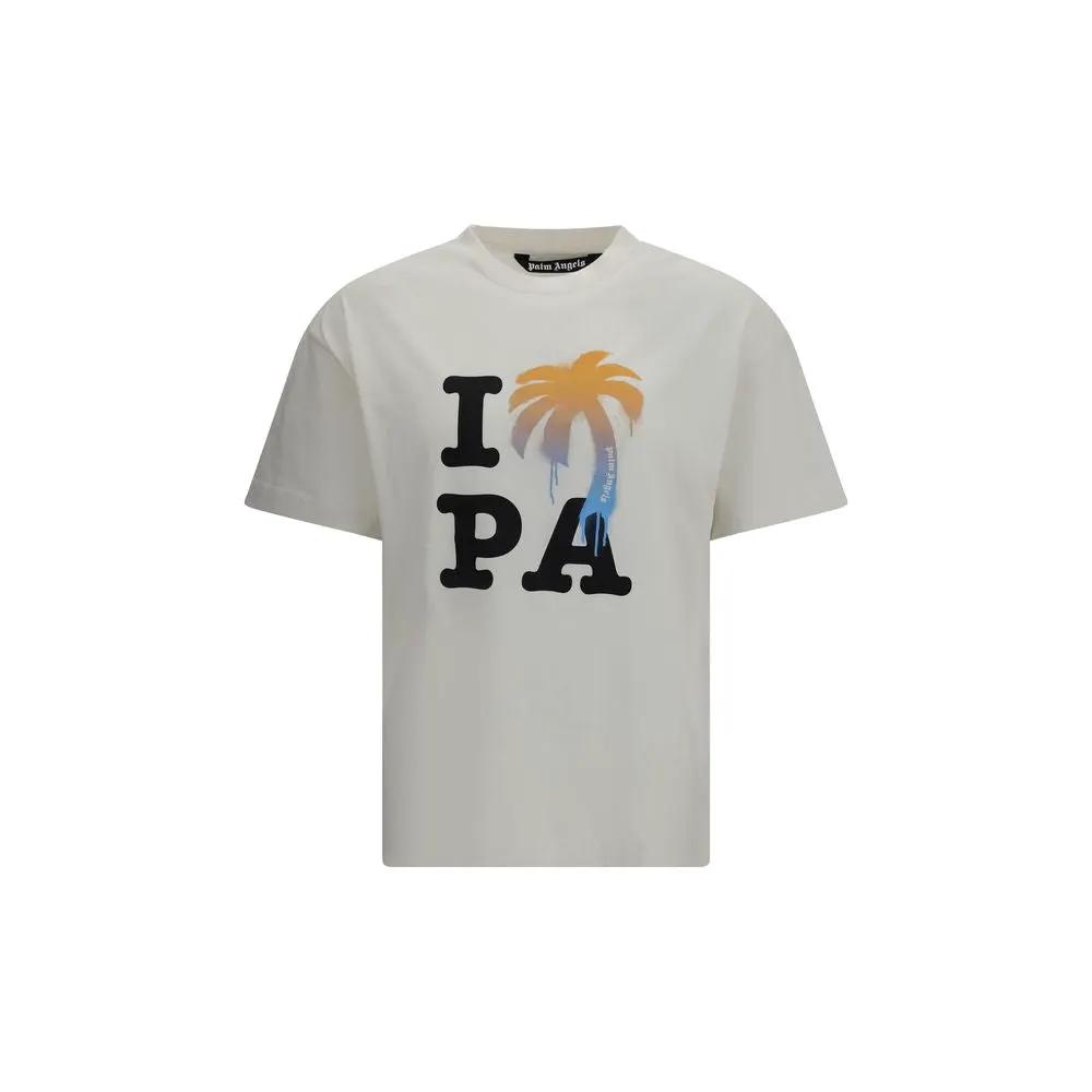 T-shirt en coton blanc Palm Angels