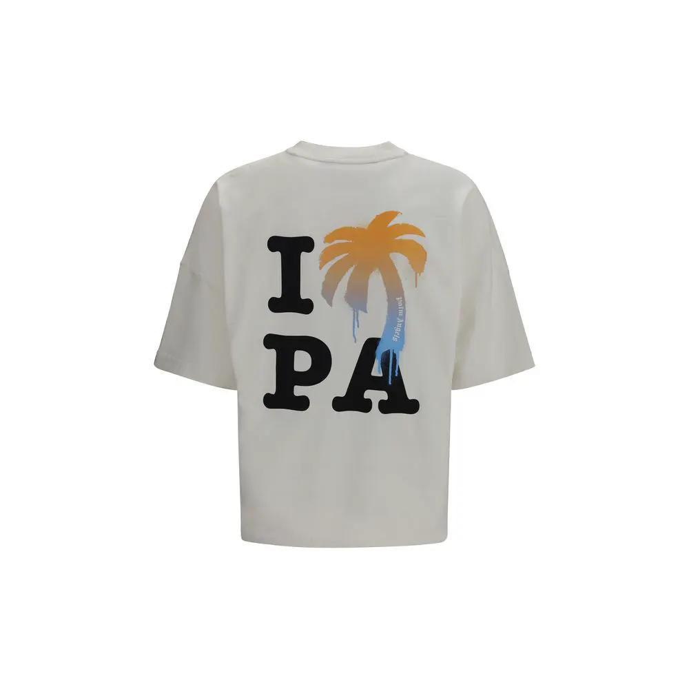 T-shirt en coton blanc Palm Angels