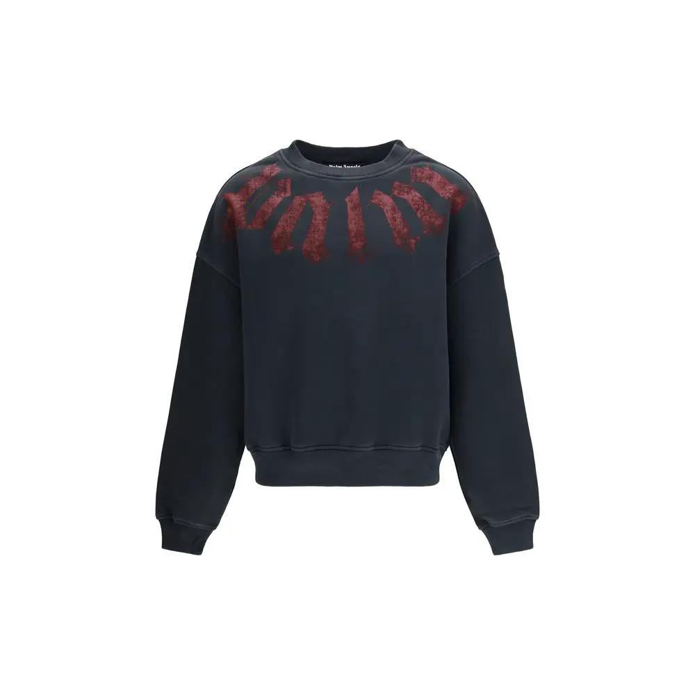 Palm Angels Black Cotton Sweatshirt