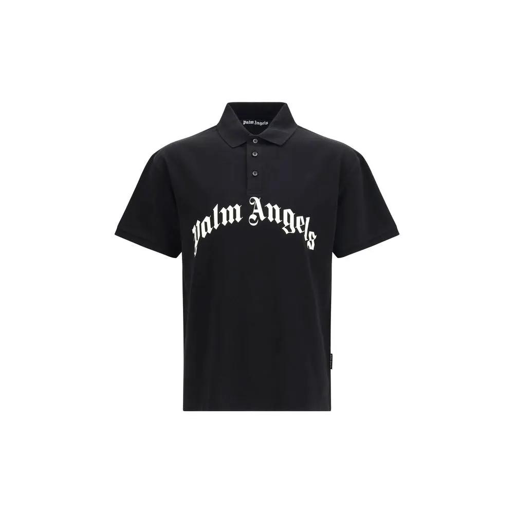 Palm Angels Polo en coton noir