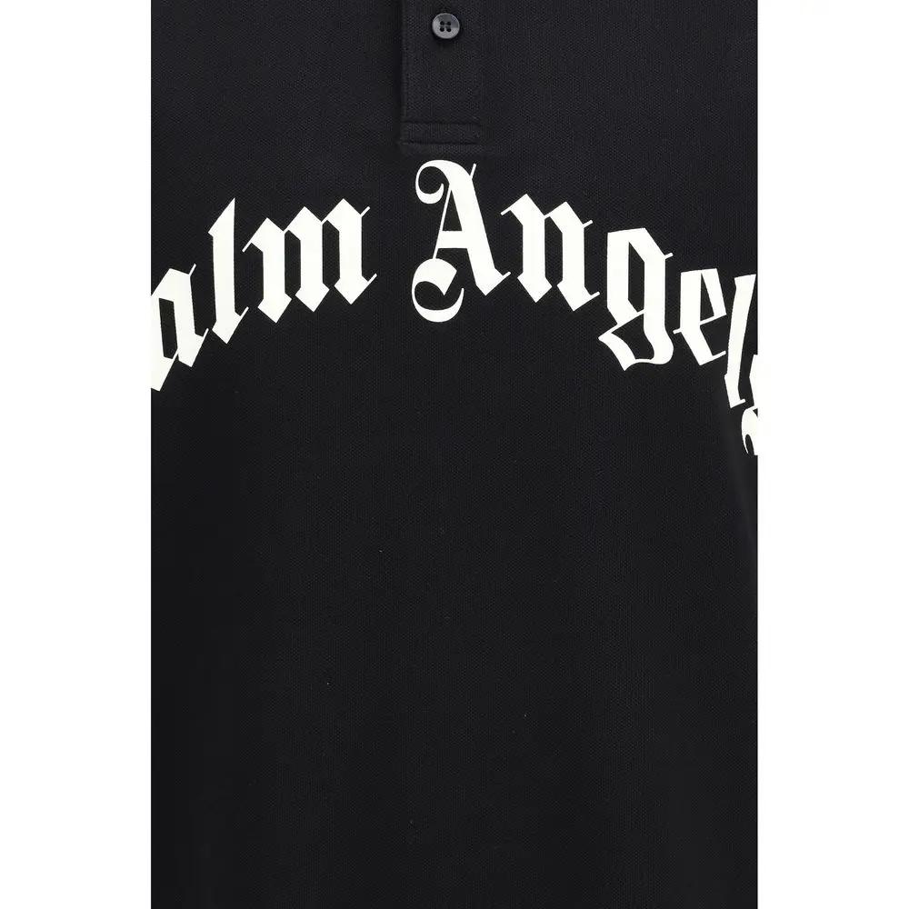 Palm Angels Polo en coton noir