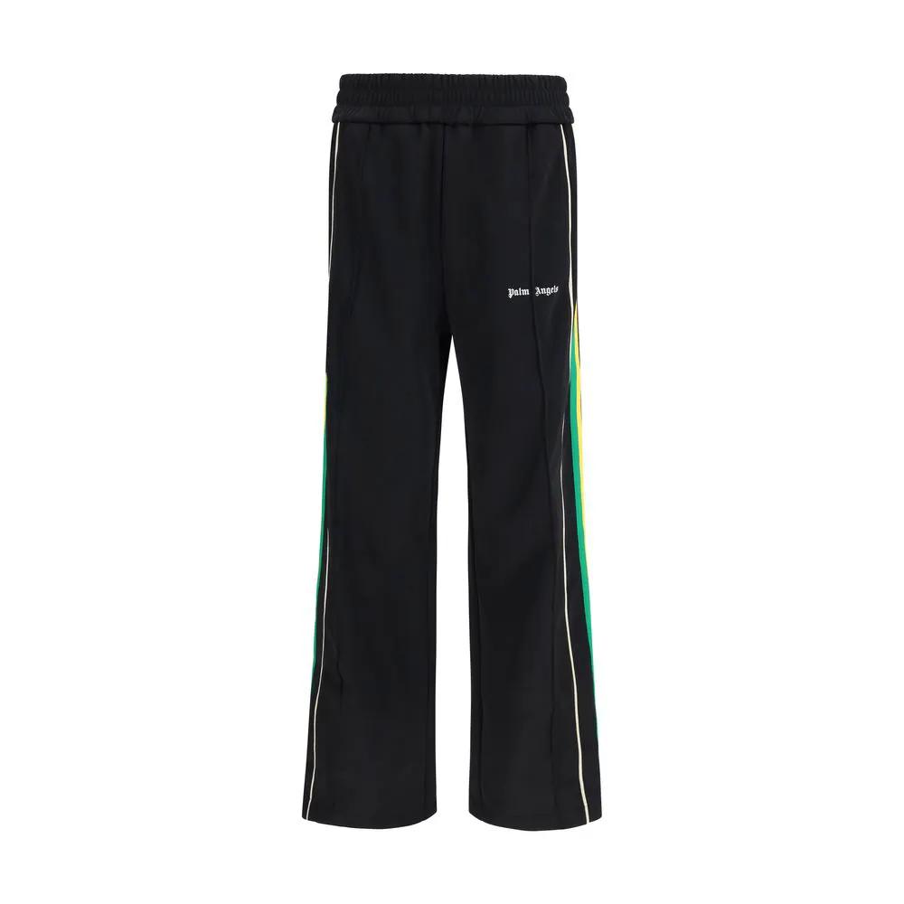 Palm Angels Black Polyester Athletic Pants