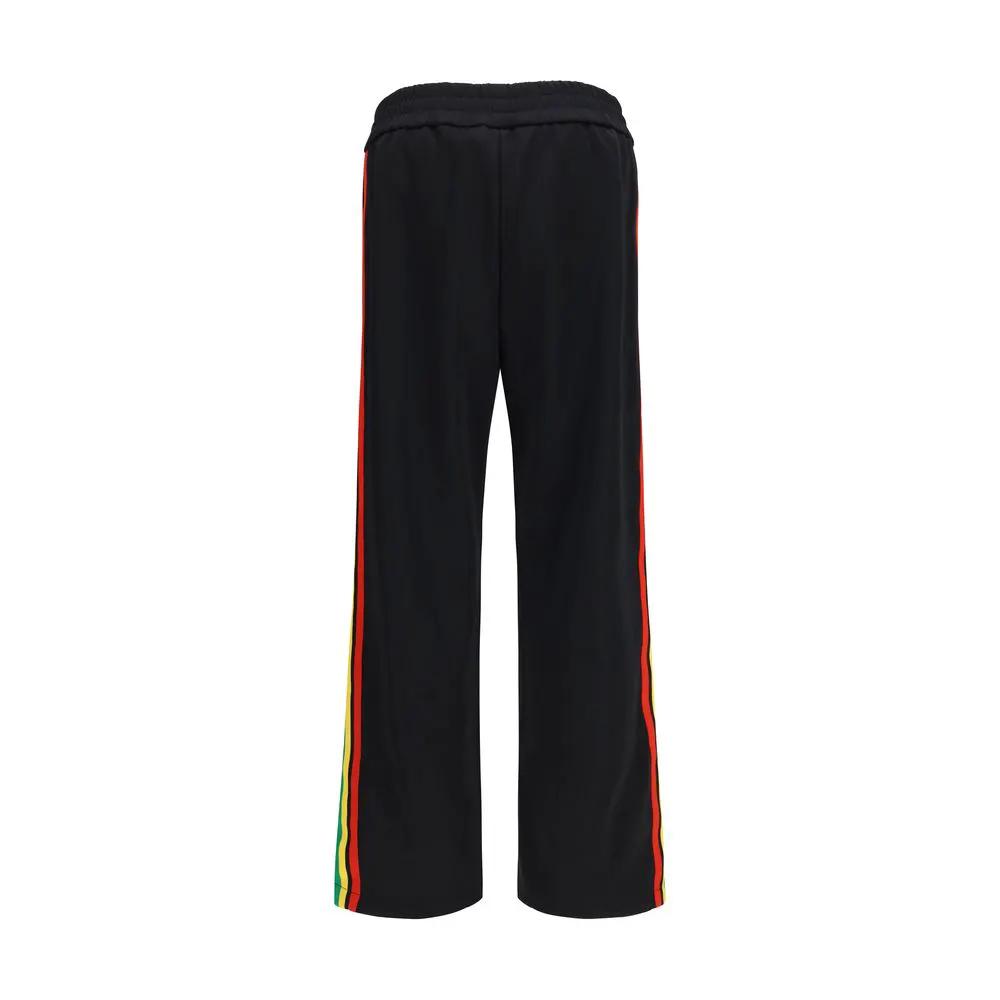 Palm Angels Black Polyester Athletic Pants