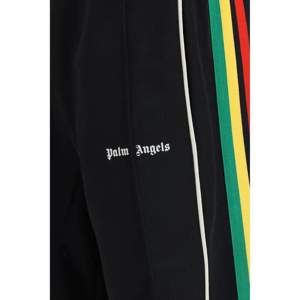 Palm Angels Black Polyester Athletic Pants