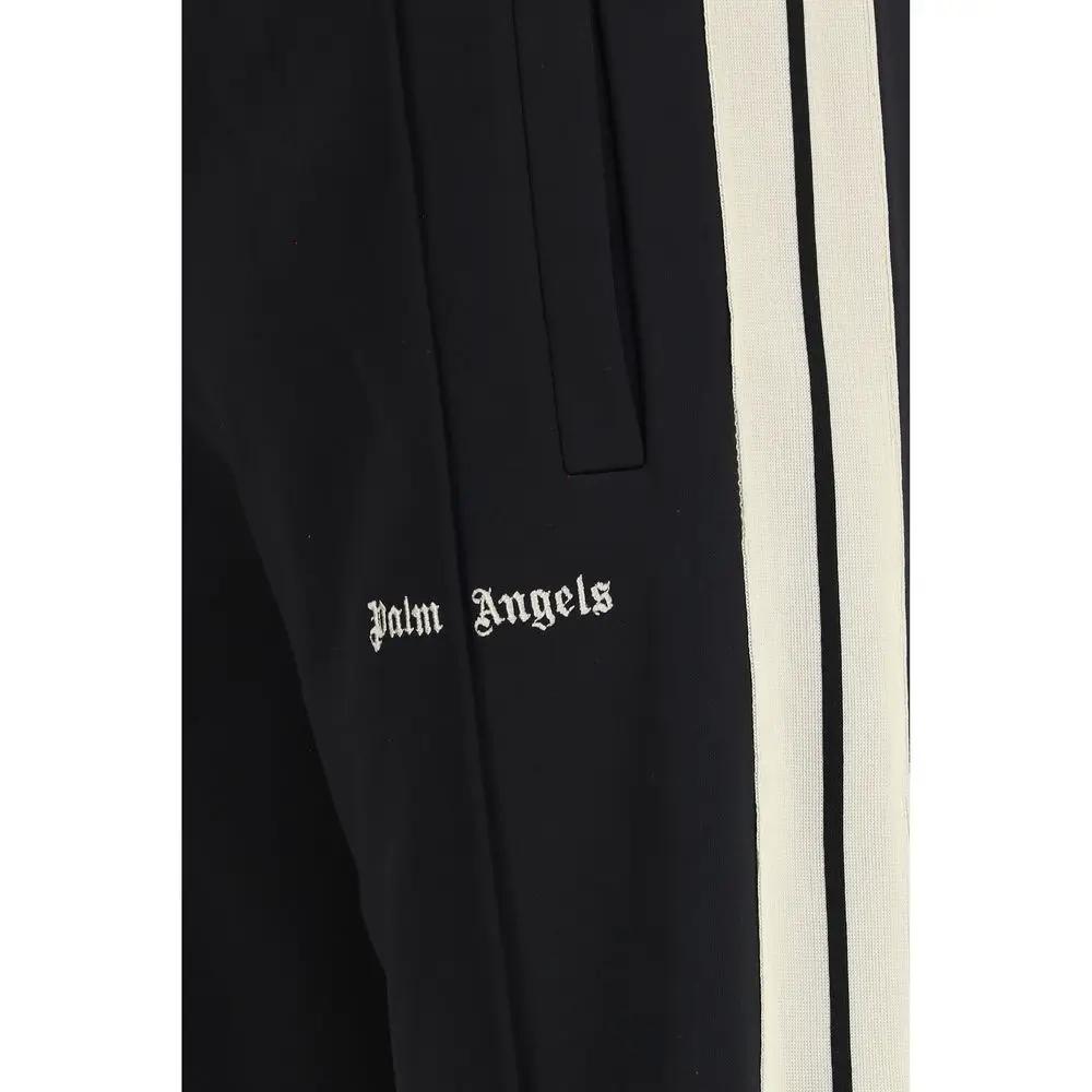 Palm Angels Black Polyester Athletic Pants