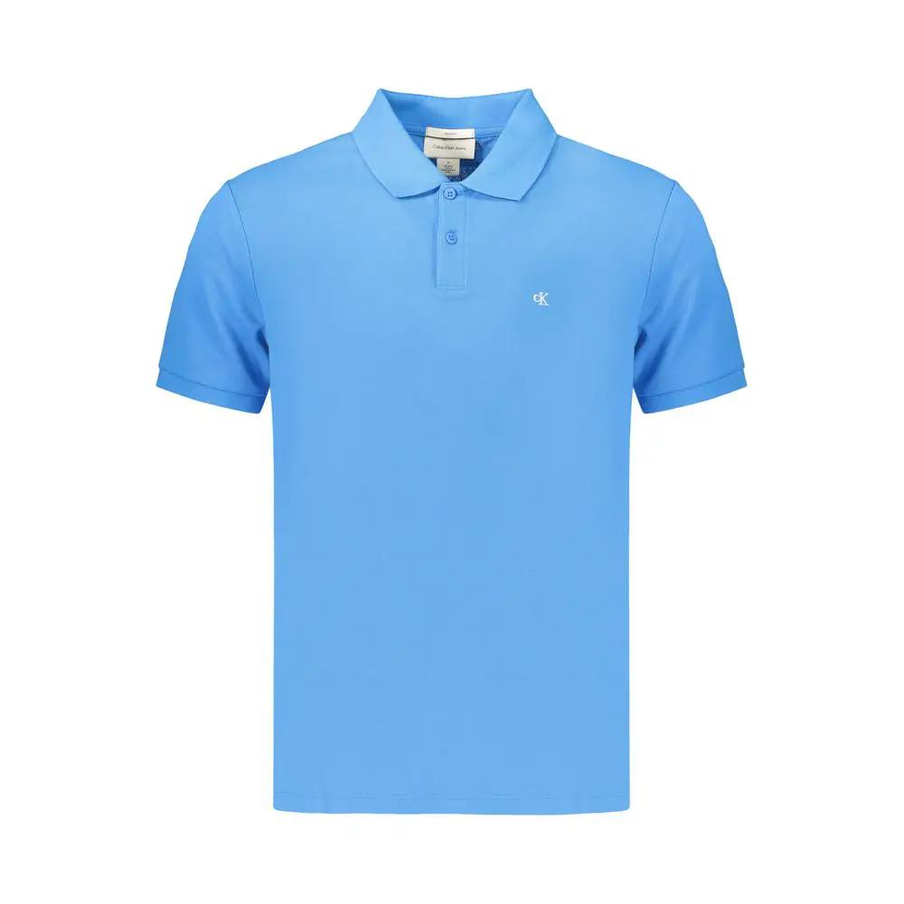 Polo en coton Calvin Klein Azure pour homme