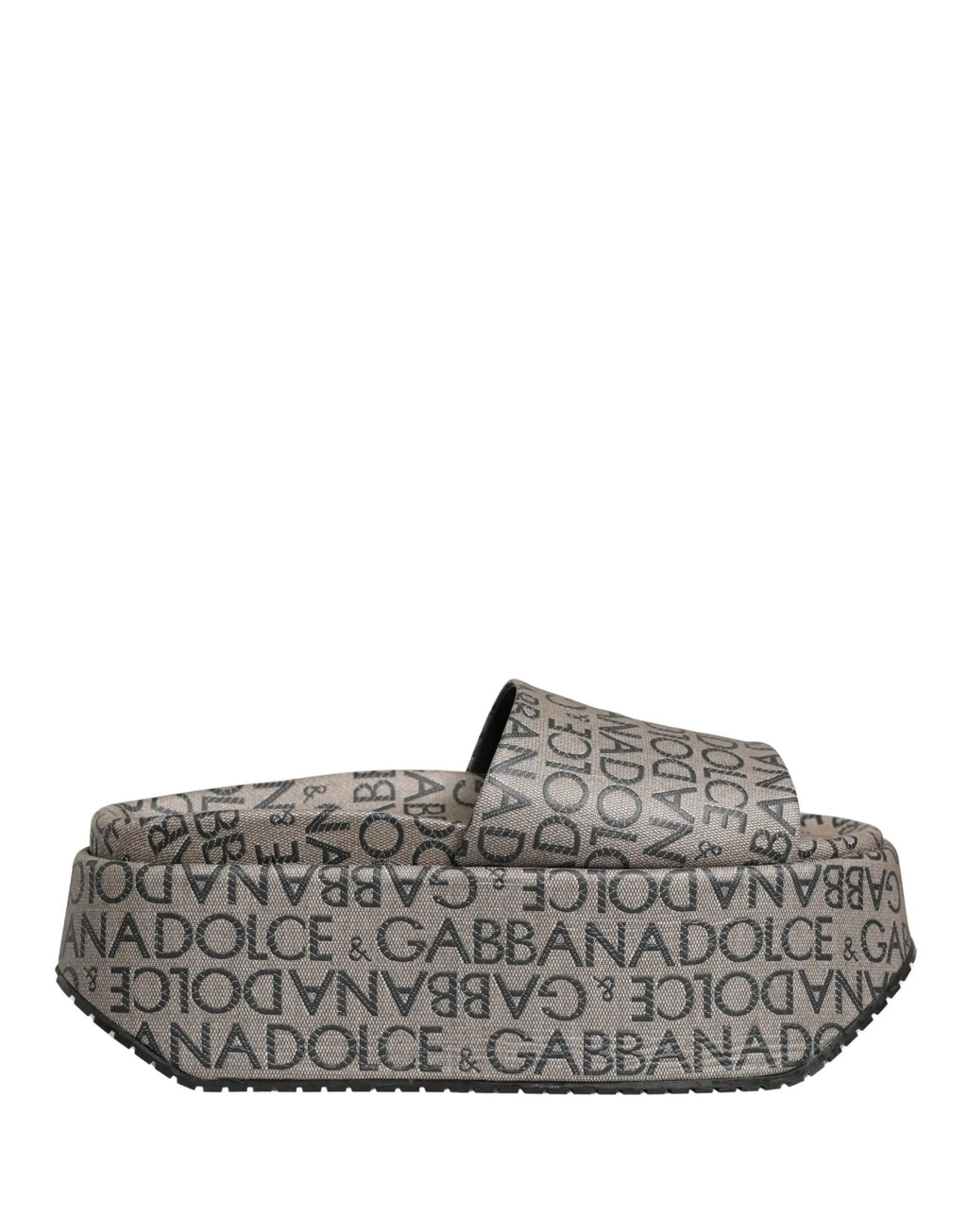 Chaussures Sandales Dolce & Gabbana en Cuir Gris à Logo Monogramme