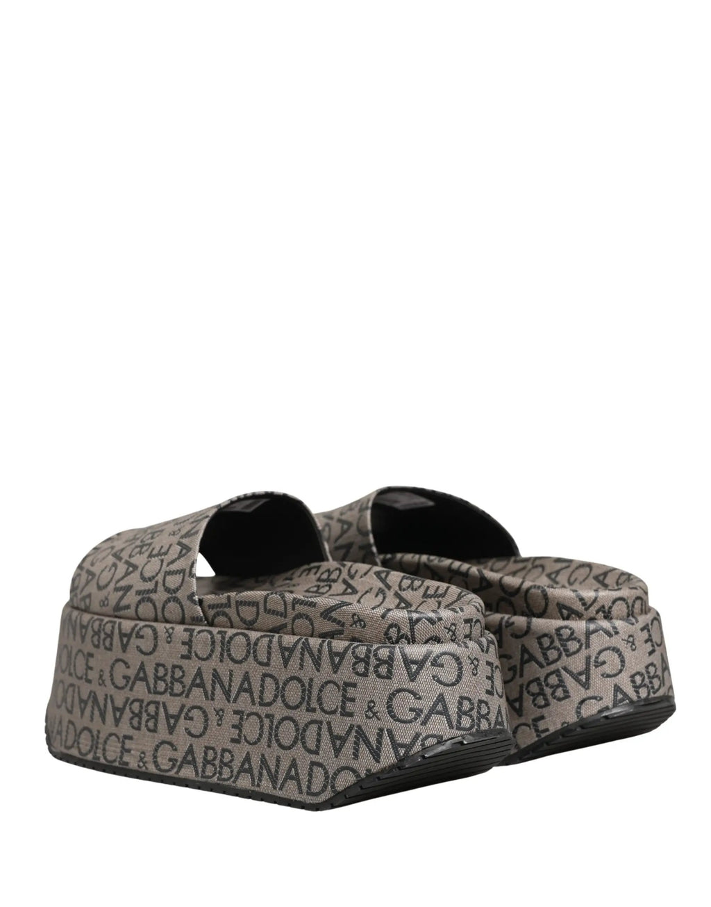 Chaussures Sandales Dolce & Gabbana en Cuir Gris à Logo Monogramme