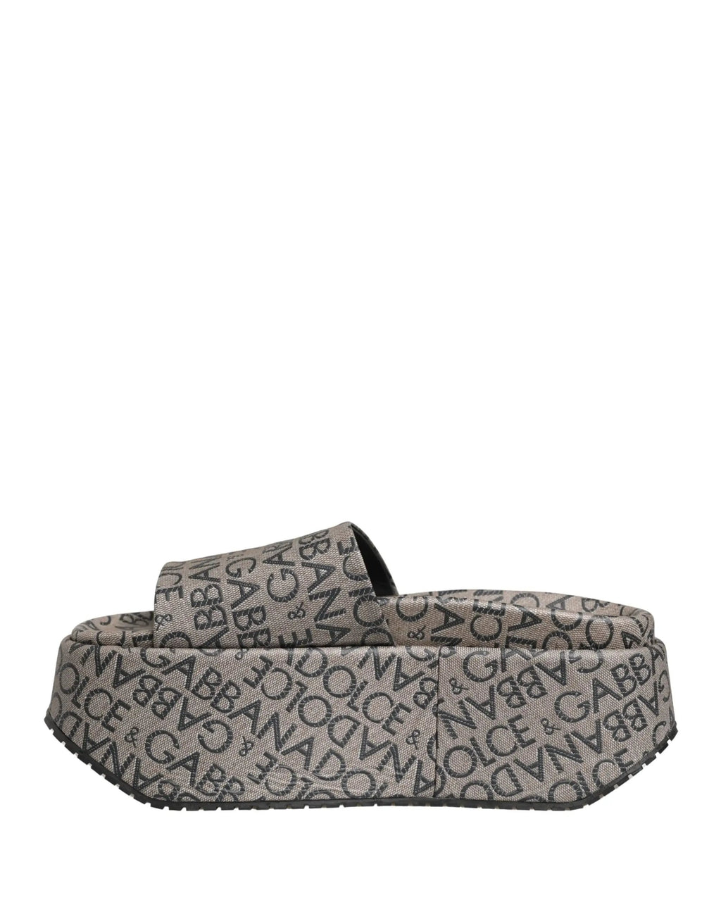 Chaussures Sandales Dolce & Gabbana en Cuir Gris à Logo Monogramme