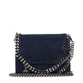 Portefeuille bleu en éco-daim avec sangle pour femme – Porte-monnaie convertible Stella McCartney